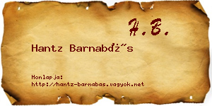Hantz Barnabás névjegykártya